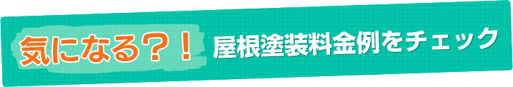 気になる？！屋根塗装料金例をチェック